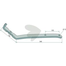 Pinnearm Kuhn GF 440M, 440P, 440T, ideell for profesjonell bruk.
