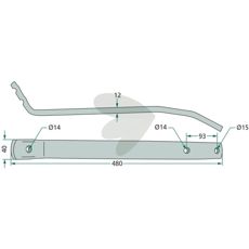 Pinnarm Kuhn 58719800, høyytende tilbehør for landbruk.