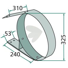 Holdbar pick-up bøyle 154027, designet for å gi pålitelig støtte ved transport av tunge laster.