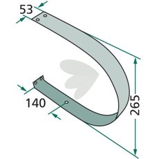 Holdbar pick-up bøyle 37020, perfekt for landbrukets innsamlingsbehov.