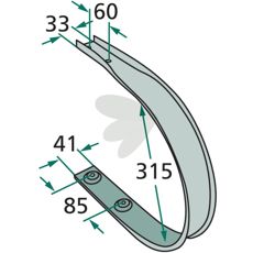 Fiksér lasten med pick-up bøyle 126500280, en uunnværlig komponent for effektiv transport.