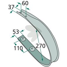 Skraper 938132.0 for Krone, ideell for landbruks- og byggmaskiner.