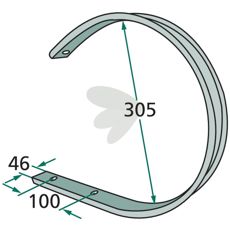 Pick-up bøyle 02-046761, en viktig del for effektiv transport og lasting av traktorer.