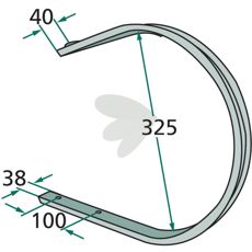 Pick-up bøyle 02-127737, optimalt valg for sikker og stabil lasting av jordbruksutstyr.