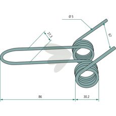 Fjær 86642329, en viktig del for maskinens presisjon.