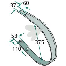 Venstre skrape, modell 938163.0, perfekt for effektiv rengjøring.
