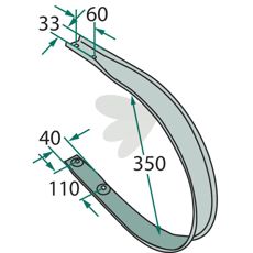 Midtre avskraper, perfekt for sentrale rengjøringsoppgaver i landbruk.