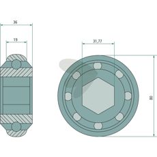Høykvalitets lager AE46606 for landbruk og maskinutstyr.