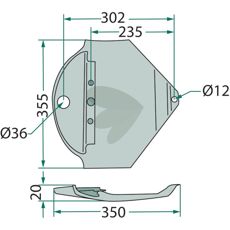 Venstre slepesko VNB1650186, designet for holdbarhet og ytelse.