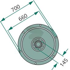 Støttallerken EU-3K0, perfekt for effektiv maskinytelse.