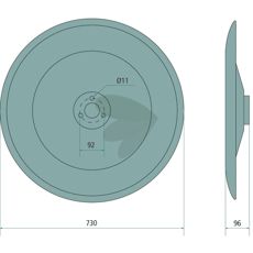 Glideplate GT-0332K0, perfekt for høy effektivitet i feltarbeid.
