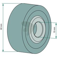 Løperulle JD8680, anerkjent kvalitet for traktorer og landbruksmaskiner.