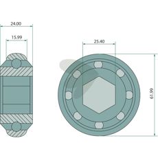 Lager JD9338, perfekt for presisjon innen maskinarbeid.