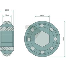 Lager JD9420, designet for å tåle vanskelige arbeidsforhold.