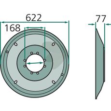 Høykvalitets plate MC054K0 for effektiv jordbearbeiding og pløying.