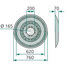 Robust plate ME02K0, ideell for landbruks- og jordbruksarbeid.