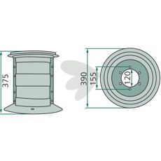 Trommel TG-0100K0, tåler krevende bruk og er holdbar.