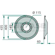 Støtte med artikkelnummer TT-018K0, produsert for industriell bruk.