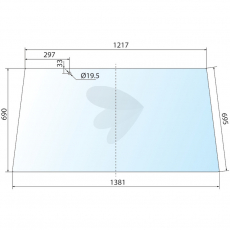 Bakrute for Fendt 306, designet for å sikre optimal sikt.
