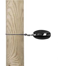 Svarte forsterkede hjørneisolatorer for elektriske gjerder, pakket i 5 stykker.