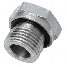 Rett adapter 1/2 M x 1/4 F BSP, mål L=24 for smidig rørkobling.