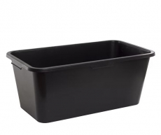 Rektangulært plastkar 55L fra Willab, perfekt for lagring og transport.