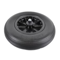 Punkteringsfritt hjul med grønn felg, perfekt for en problemfri tur.