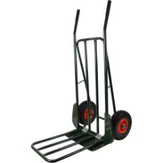 Sekkevogn med punkteringsfrie hjul, perfekt for effektiv transport av materialer.