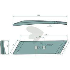 Kverneland høyrespiss, en pålitelig del for landbruksmaskiner.