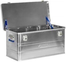 Stor oppbevaringsboks av aluminium, 93L, for effektiv systematisk lagring.