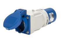 Overgangsadapter CEE 216 til Schuko for sikker elektrisk tilkobling.