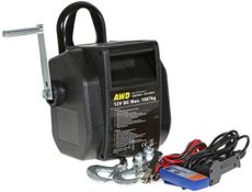 Båtspill med 12V, 350W, kapasitet 1587KG, inkludert fjernkontroll.