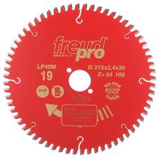 Spesialisert hardmetallblad 216X2,4X30 Z64 for skjæring av aluminium.