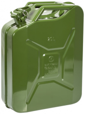 Jeepkanne på 20L i grønn farge, ideell for å lagre og transportere drivstoff.