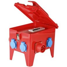 Høypresterende arbeidsfordelingsboks 16A med 2x400V og 5x230V for profesjonell bruk.