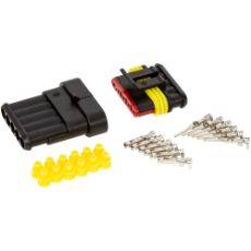 5-polig Superseal kontaktsett for 12/24V, pålitelig og holdbar for industriell bruk.