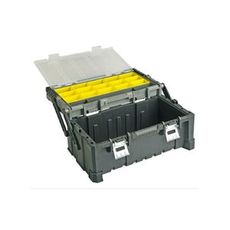 Praktisk verktøykasse med rom, mål 57x30x17cm.