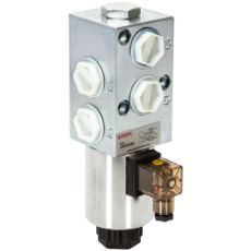 Retningsventil 6/2 3/4 12V 350Bar, perfekt for hydraulikkapplikasjoner og effektiv drift.