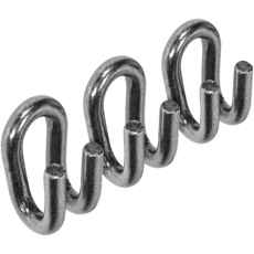 Koplingskrok 8mm for sidekjettinger, 3 stykker for høy kvalitet og styrke.
