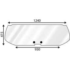 Bakvindu nedre for Ford Q-Kabin Mkii Mkiii, perfekt for å erstatte skadet rute.