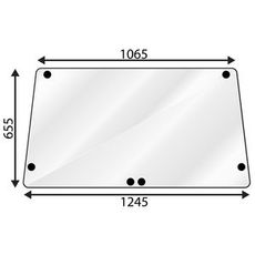 Bakvindu til Ford 3230-4830, designet for klar sikt og god holdbarhet.