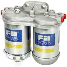 Dobbelt drivstoffilter som gir overlegen filtrering og ytelse.