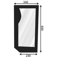 Nedre siktrute for NH Venstre 82001923, sikker og holdbar.