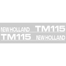 Dekalsett for NH Tm115, perfekt for å restaurere din traktor.