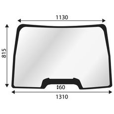 Frontrute Case IH og New Holland som gir god beskyttelse og sikt.
