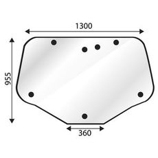 Bakrute nedre for NH Case Tsa Mxu, forbedrer sikten i ditt arbeid.