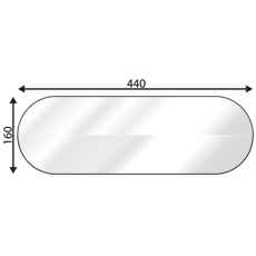 Kvalitets bakrute nedre liten for Ford Mk2 Mk3, sikrer god sikt.