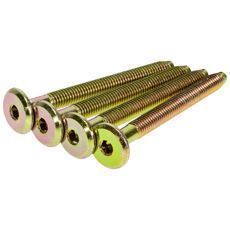 Sekskantskrue M6X60 av messing, 4-pakning med høy kvalitet for ulike anvendelser.