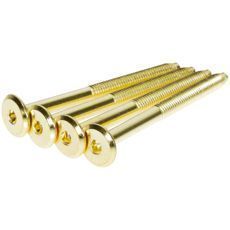 Høykvalitets sekskantskrue M6X70 i messing, 4-pakning, for profesjonell bruk.