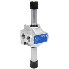 Retningsventil 4/3, 1/2" med lukket sentrum, effektiv for kraftige hydraulikksystemer.